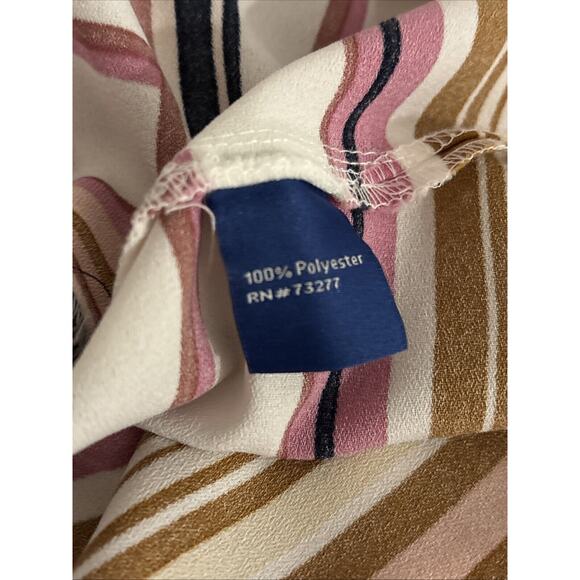 Apt.9 Women's Size XL Sleeveless Striped Tie Back Shift Dress High Neck Pullover - Picture 9 of 11